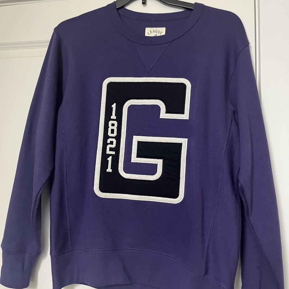 League Women's Purple Sweatshirt with Graphic Logo